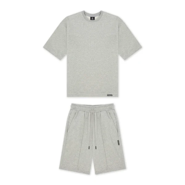 Grey Terry Cotton Short Set - Image 2