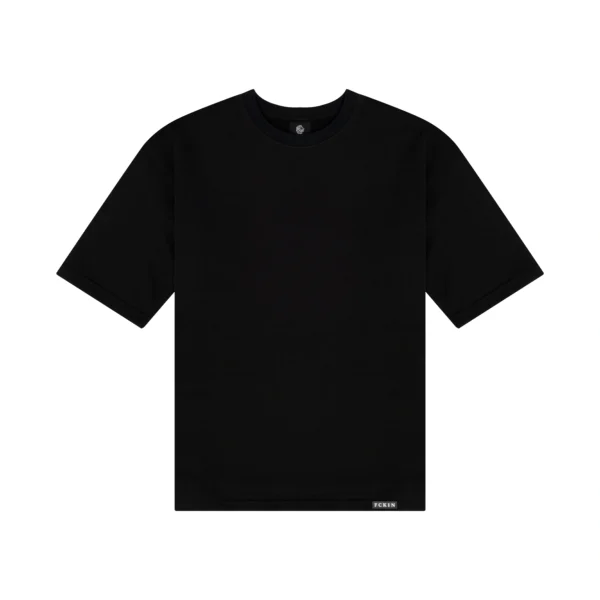 Black Terry Cotton Short Set - Image 3
