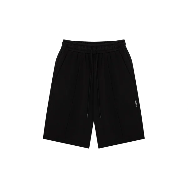 Black Terry Cotton Short Set - Image 5