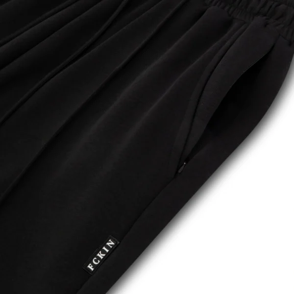 Black Terry Cotton Short Set - Image 6