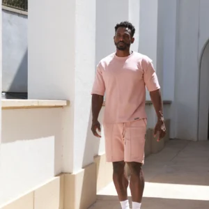 Rose Cream Terry Cotton Short Set