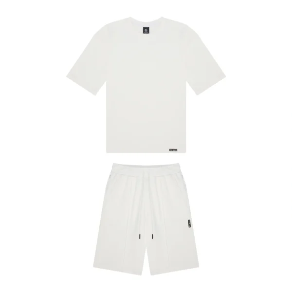 White Terry Cotton Short Set - Image 2