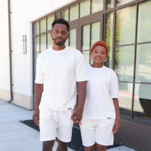 White Terry Cotton Short Set